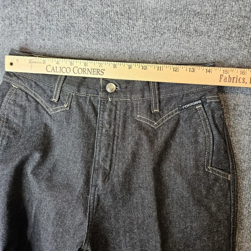 Vintage Rockies Jeans Women's Western‎ High Rise Cowgirl Size 29/9 Black - Picture 8 of 10